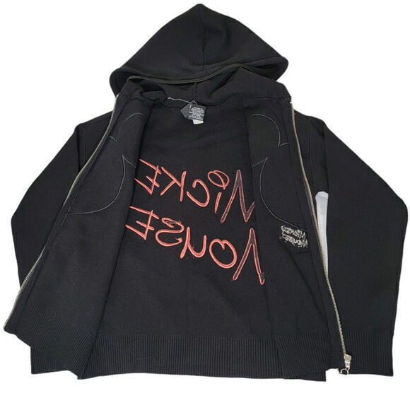 Disney Mickey Mouse Ears Women's Knit Zip‎ Hoodie by BoxLunch Black size Small - Picture 4 of 7